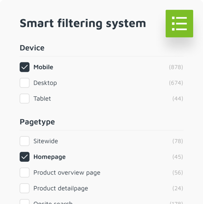 Feature Smart Filtering System Feature Smart Filtering System