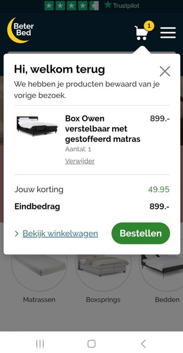 Beterbed Welkom Terug